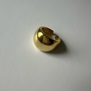 Adjustable gold plated ring